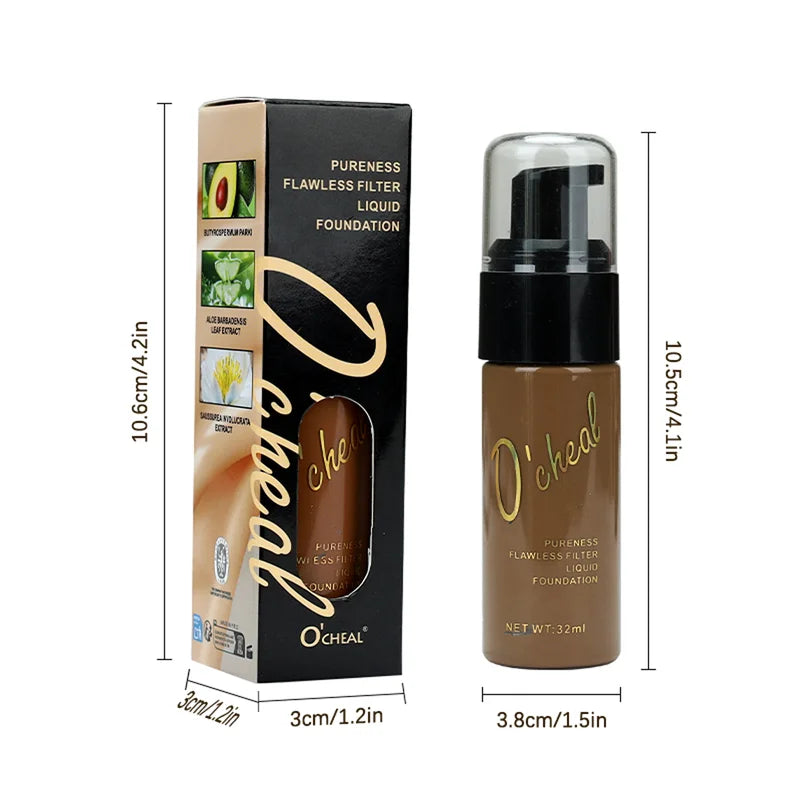 Oil-Control Matte BB Cream Concealer Foundation - High Coverage Waterproof Face Makeup