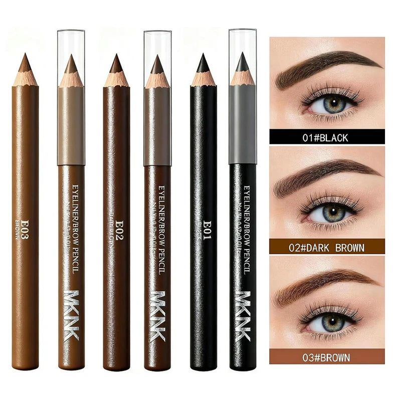 Multi-Function Waterproof Wooden Eyeliner & Eyebrow Pencil - Natural Look