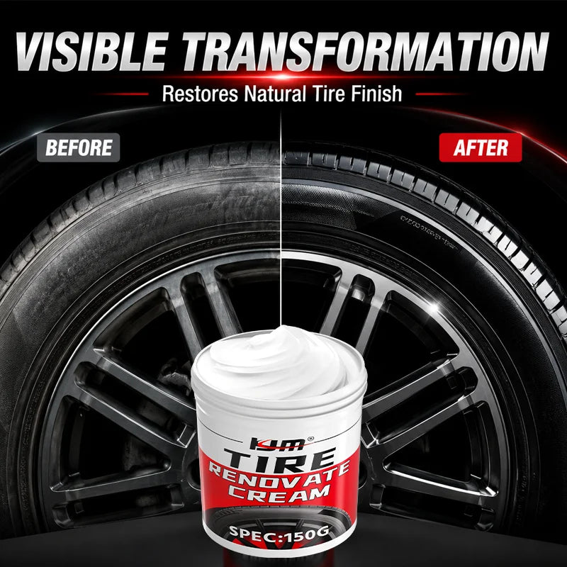 Car Tire Care Wax Protective Coating 150g Gloss Enhancer for All Vehicles