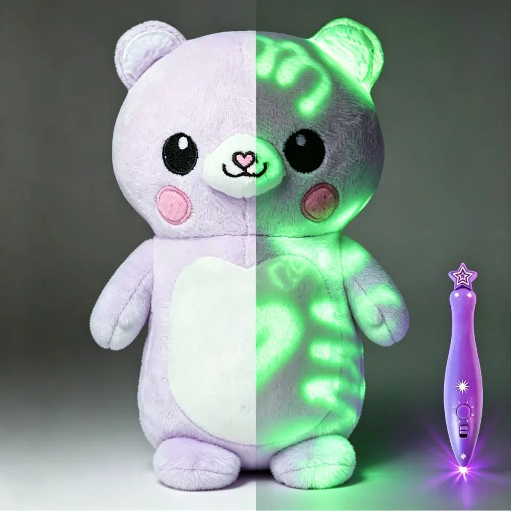 Glow-in-The-Dark Plush Doll Toy - Light Painting Educational Stress Relief Gift