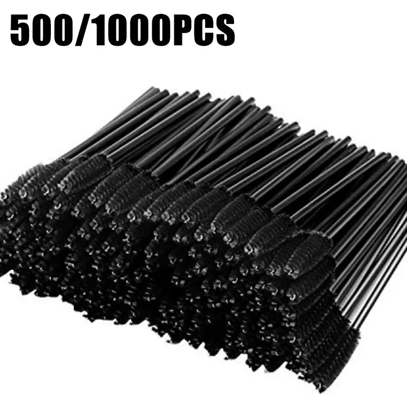 Eyelash Brush Applicator Set 500/1000 Pcs Lash Mascara Wands for Eyelash Extension & Brows