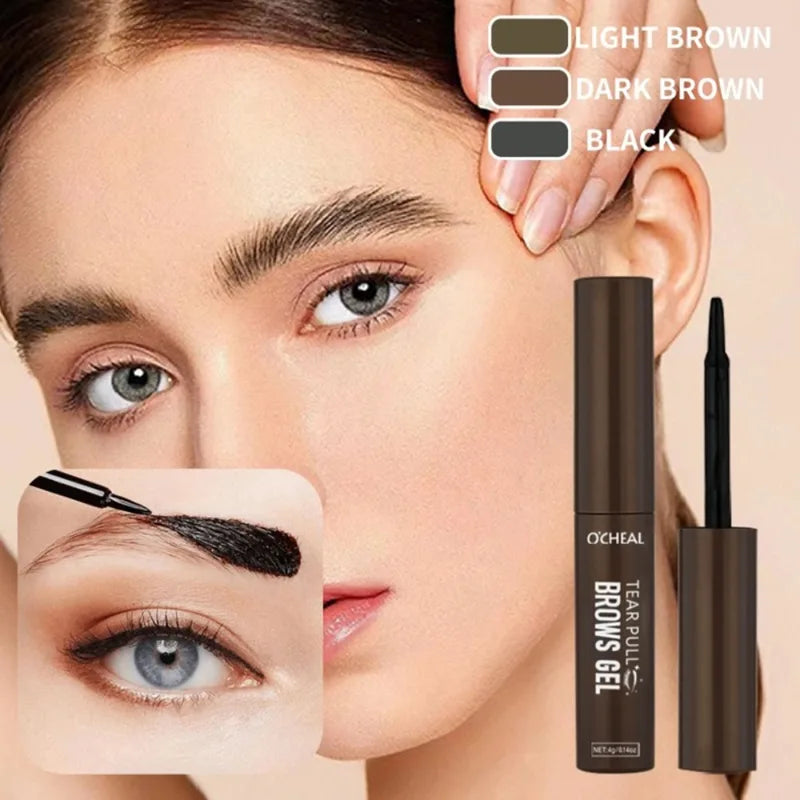 Waterproof Semi-Permanent Eyebrow Tint Gel - Peel-Off Brow Makeup, Natural & Smudge-Resistant