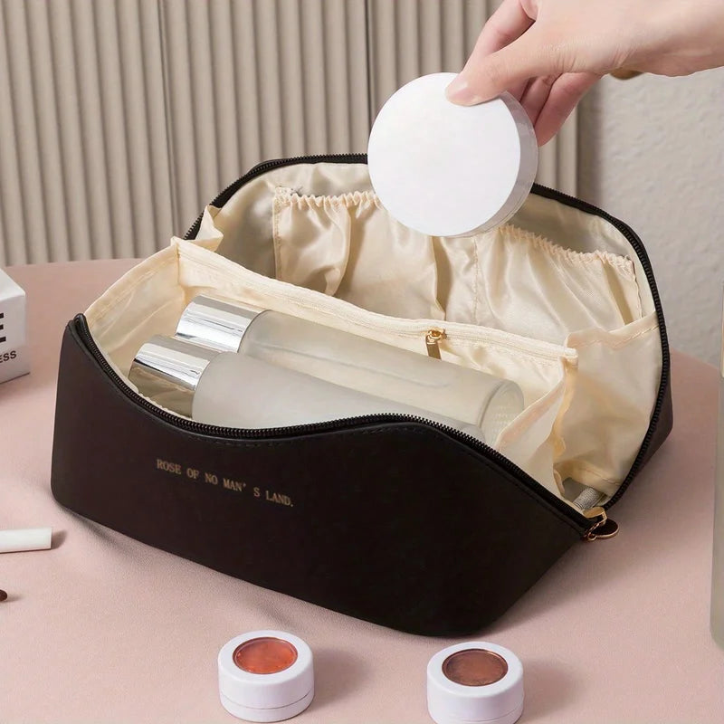 Luxury Makeup Organizer Bag with Zipper Travel Storage Pouch for Cosmetics and Toiletries
