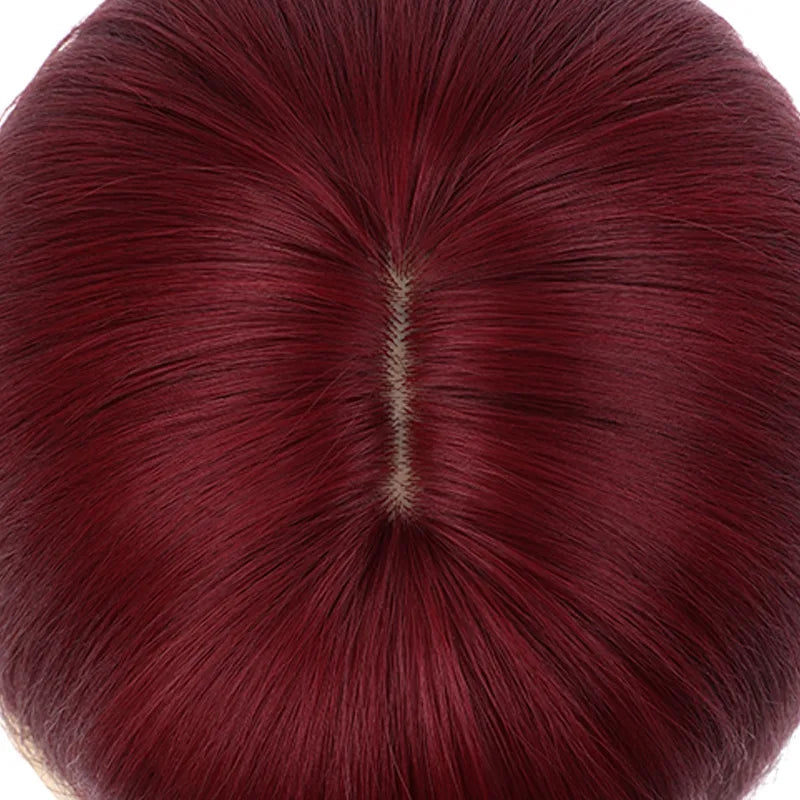 Synthetic Wig for Women - Red Wine-Red Bob Hairstyle for Party & Cosplay