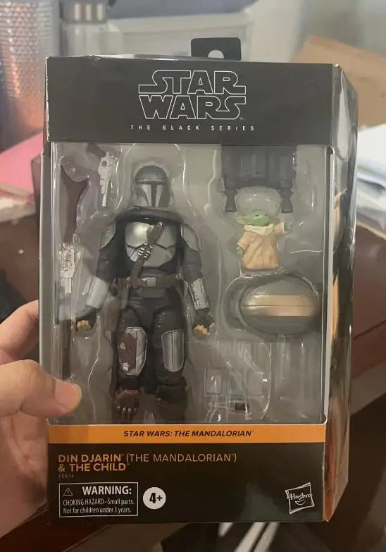 Star Wars Action Figure Set Din Djarin Mandalorian & Yoda - Moveable Joints