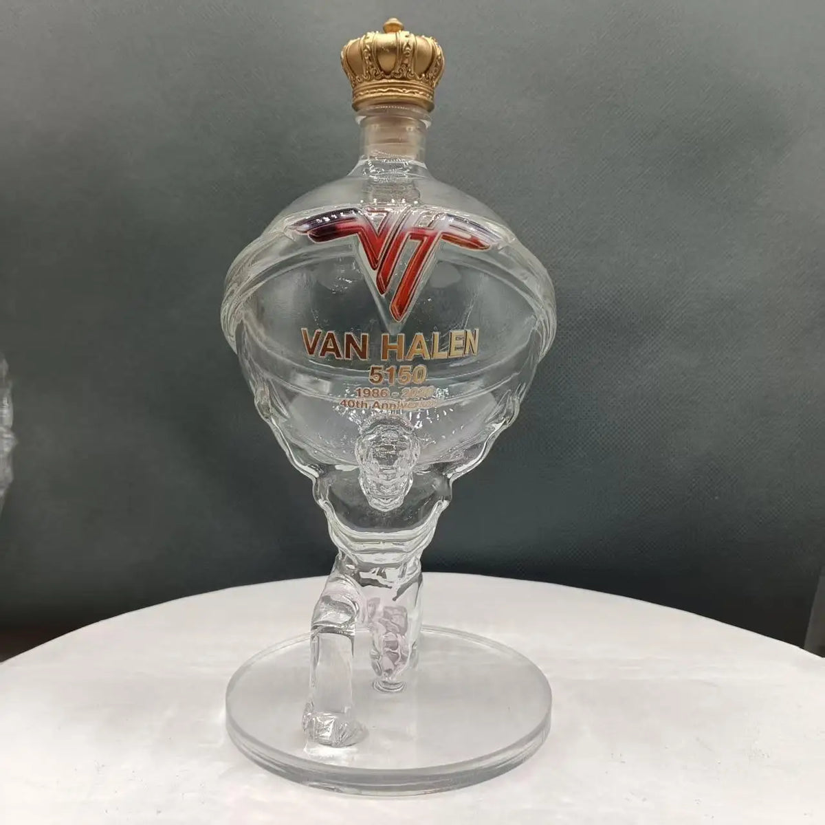 Van Halen 40th Anniversary Whiskey Decanter - Atlas Man Glass Liquor Bottle