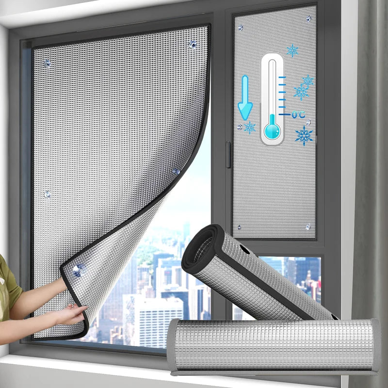 Blackout Window Film Sun Shade Insulation Curtain for Home & Car - UV Protection & Heat Blocker