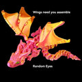 Fantasy Dragon Figurine with Adjustable Wings Resin Art Deco Home Decor