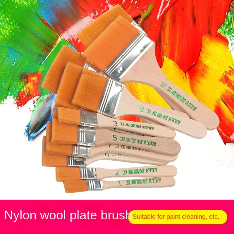 12pcs Nylon Paint Brush Set for Acrylic Oil Watercolor Art Supplies