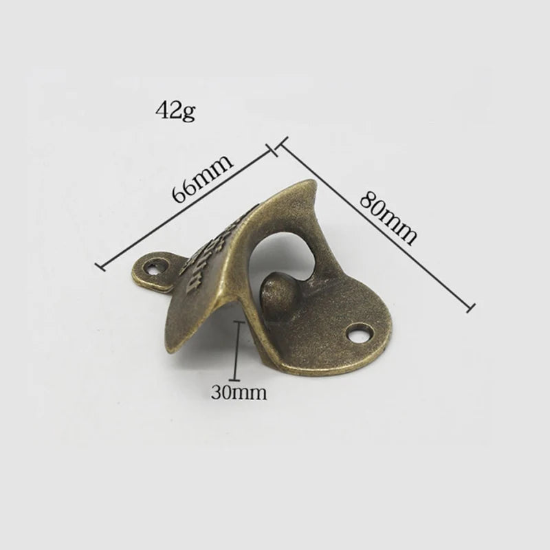 Wall Mounted Bottle Opener with Decorative Alloy Finish Wall Decor for Bar & Cafe