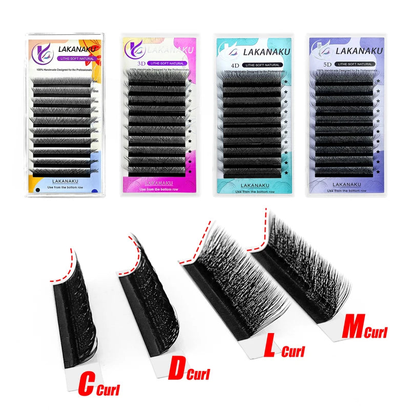 6D W Shaped Mink False Eyelashes Extension Volume Lashes for Eye Makeup