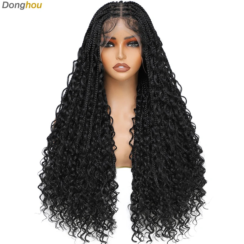 Boho Lace Front Braid Wig for Women - Natural Hairline, Lightweight, Multi-Color Options