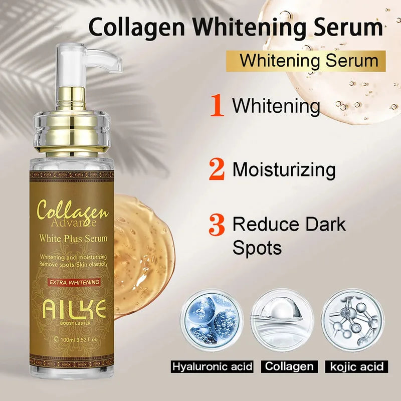 Whitening Skin Care Set with Dark Spot Corrector and Moisturizer - Collagen & Natural Ingredients