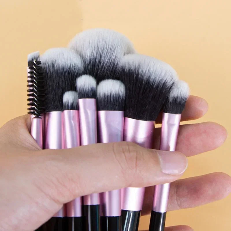 Mini Travel Makeup Brush Set - 10 Pcs Portable Face & Eye Brushes for Foundation, Blush, Concealer