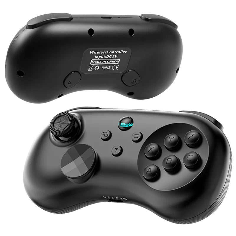 Hall Effect Joystick Game Controller for Switch, PC, PS4, Mobile – 6-Key Layout with Turbo & Macro