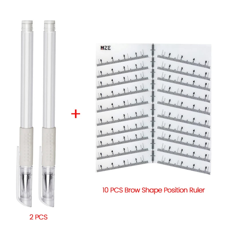 Eyebrow Position Marking Kit Microblading Brow Shape Mapping Tools with Pen and Ruler