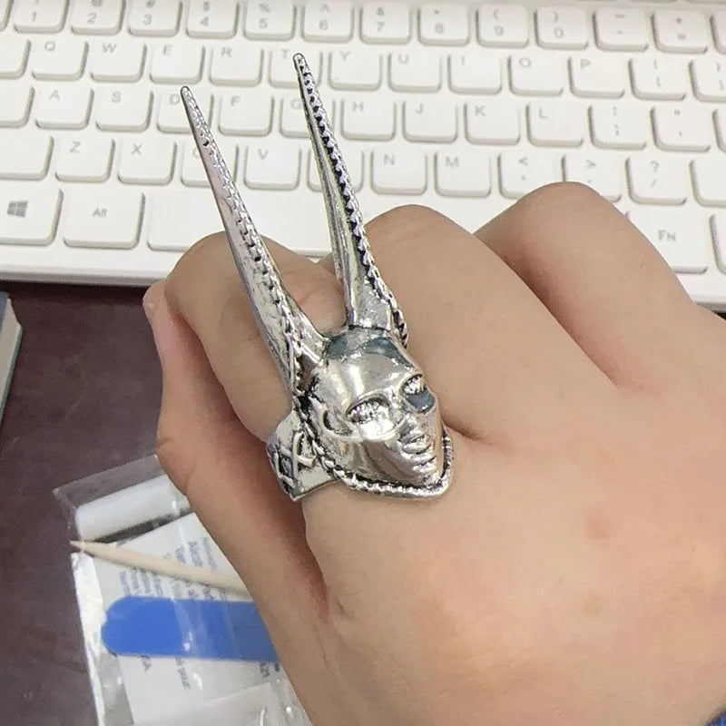 Anime Bizarre Adventure Metal Ring Set Adjustable Cosplay Jewelry for Adults
