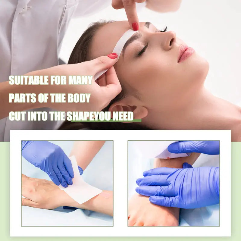 Professional Hair Removal Wax Strips - Tear-Resistant Fabric Reusable Depilatory Sheets