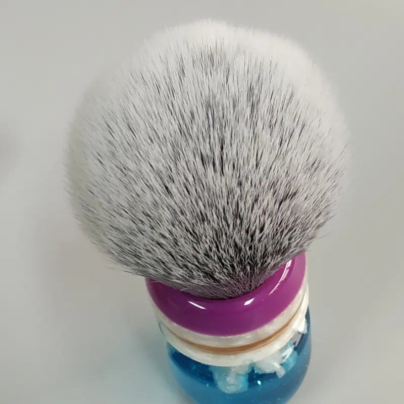 Coral Grey Synthetic Hair Shaving Brush with Resin Handle for Men