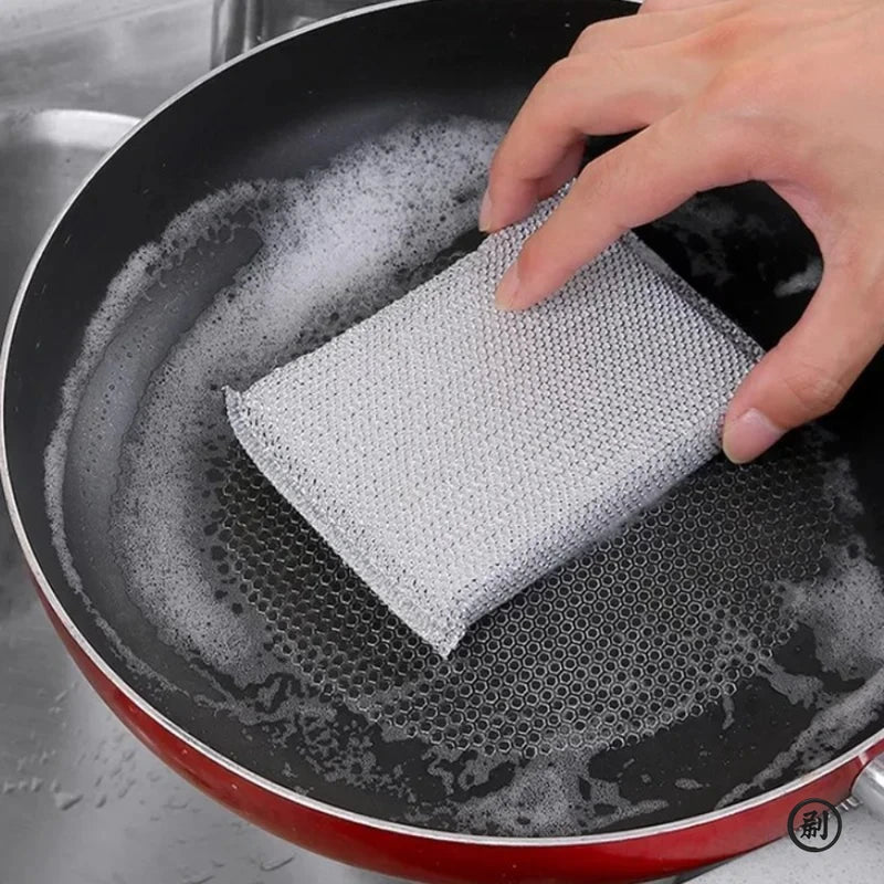 4Pcs Kitchen Dishwashing Sponge Set - Scratch-Free Pot Brush Household Cleaning