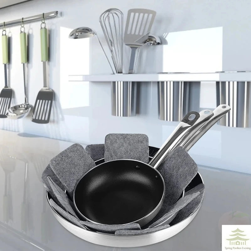 12-Piece Pot and Pan Protectors Set - Non-Woven Divider Pads for Cookware