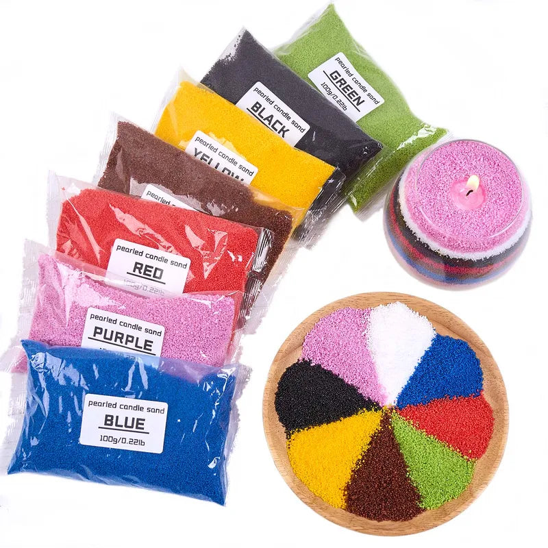 Colorful Sand Wax Candle Making Supplies 100g DIY Scented Candle Kit
