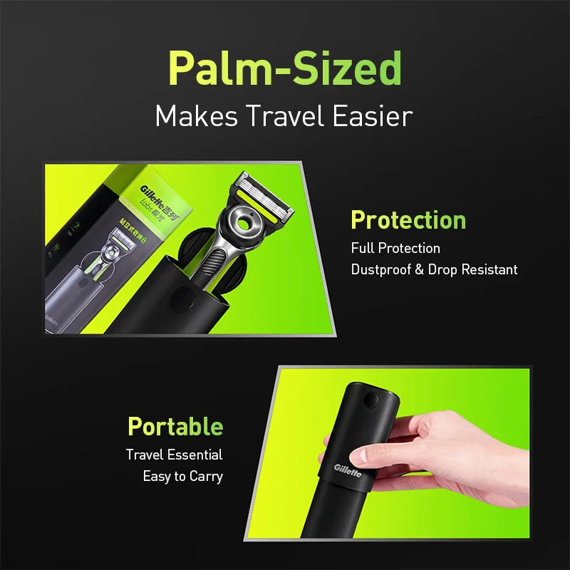 Magnetic Razor Stand Holder Storage Box for Gillette Razor — Travel Friendly