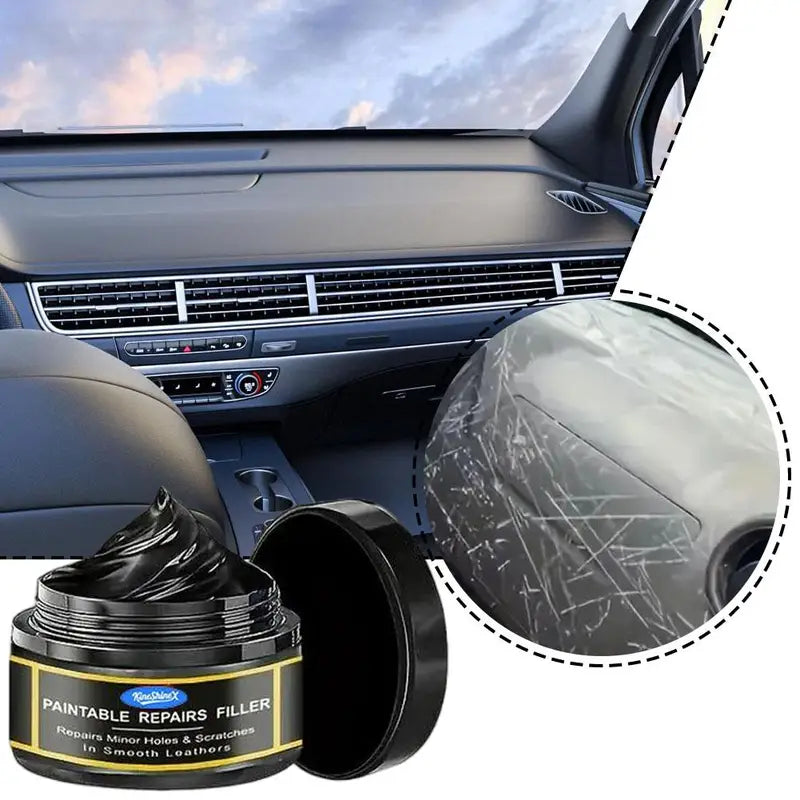 Car Interior Scratch Repair Cream & Plastic Polishing Wax for Dashboard and Surfaces