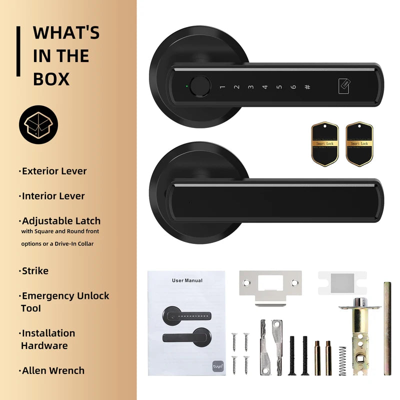Smart Fingerprint Door Lock with App Control and Touchscreen Keypad