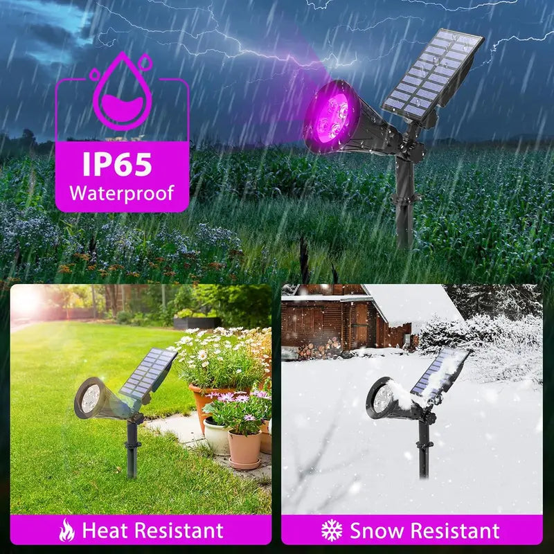 4LED Solar Outdoor Landscape Garden Lights IP65 Wall Tree Decor for Glow Party