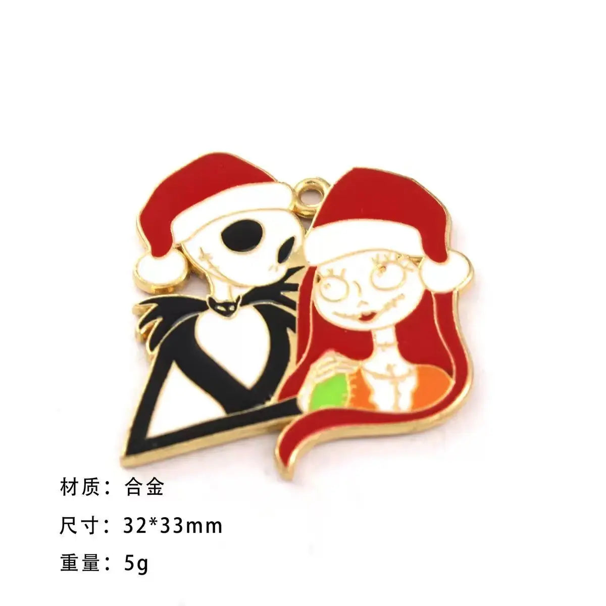 10 Pcs Cartoon Halloween Charm Pendants for DIY Jewelry Making Enamel Craft Supplies