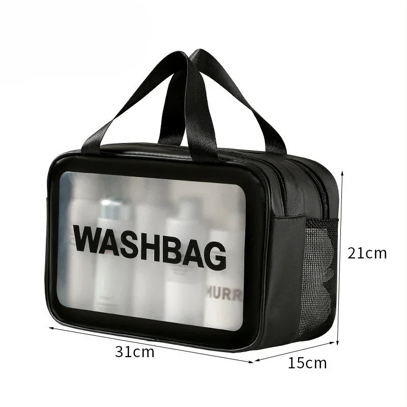 Large Capacity Makeup & Toiletry Travel Bag - Wet Dry Separation Portable Storage