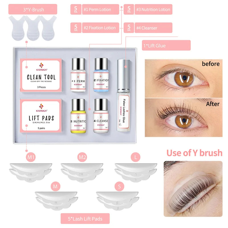 Eyelash Lift Kit - Eyelash Perm & Enhancer for Salon & Home Use