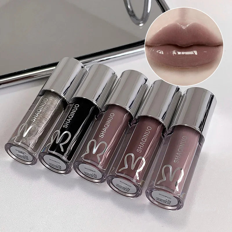 Moisturizing Lip Oil Gloss with Mirror Effect - 5 Colors, Long-Lasting Hydration & Brightening