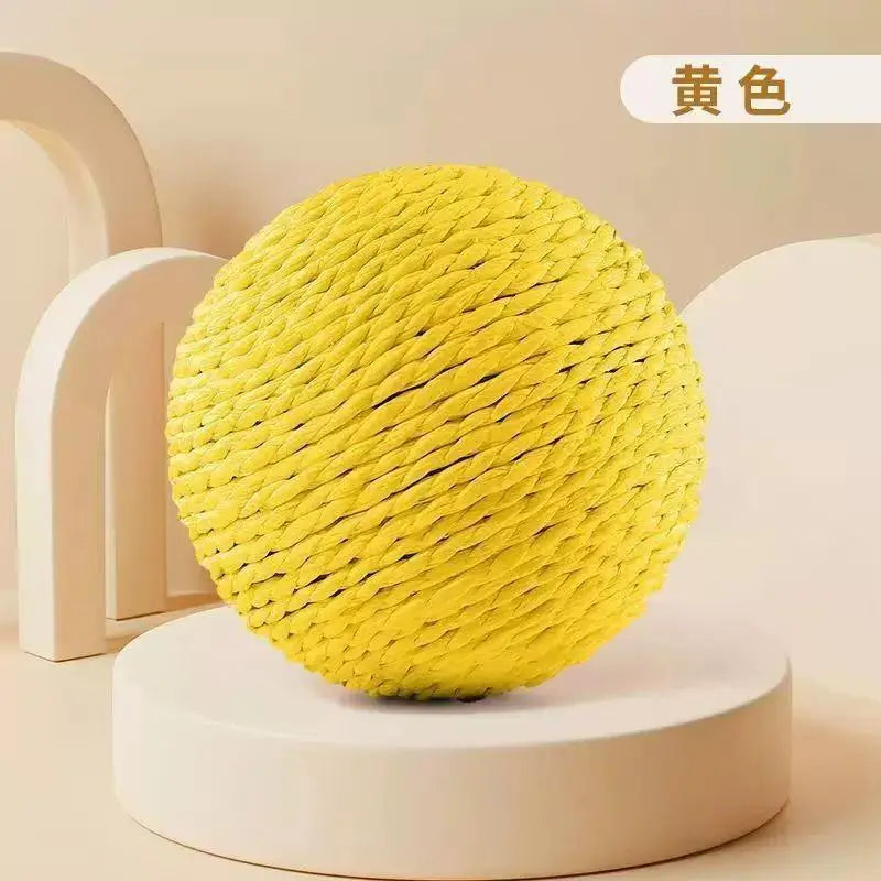 Interactive Sisal Cat Toy Ball for Cats and Kittens - Chew & Teeth Cleaning