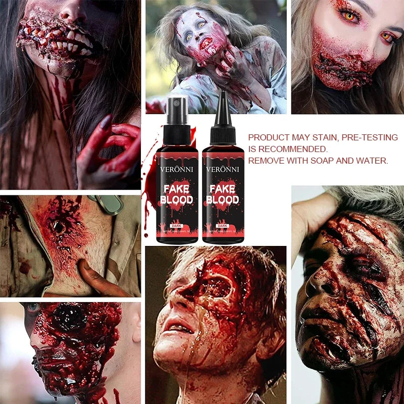 Halloween Fake Blood Spray - Realistic Horror Blood Effect for Costumes & Decor