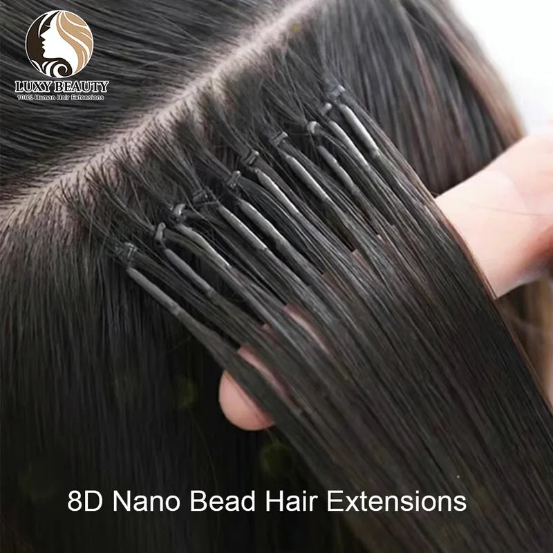 Micro Bead Hair Extensions Silicone Nano Rings - Invisible Mini Beads for Human Hair