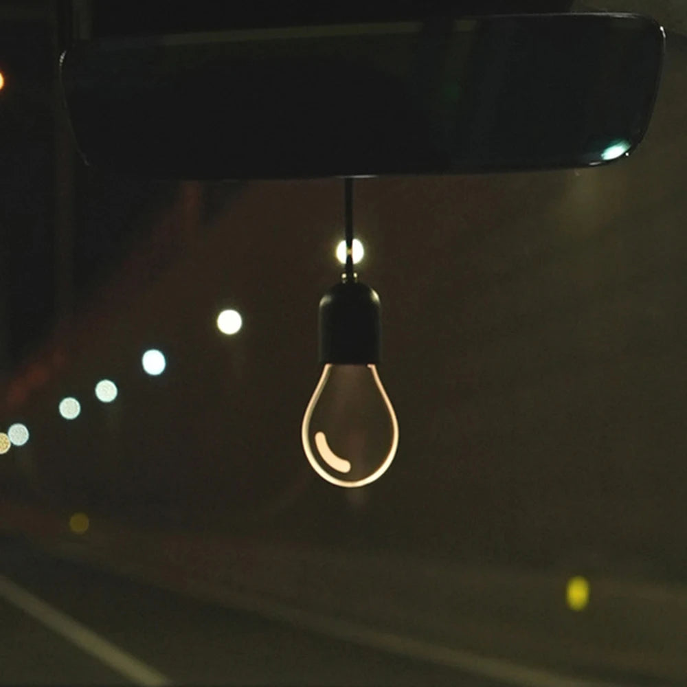 Car Rearview Mirror Hanging Decor LED Bulb Atmosphere Lamp - Interior Light