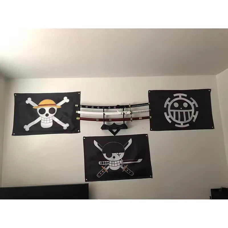 Anime One Piece Luffy Straw Hat Pirate Flag Wall Banner for Room Decor & Parties 60x90cm