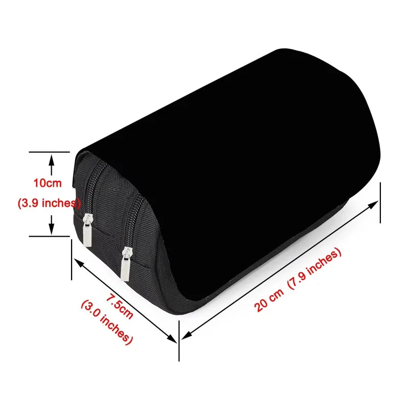 Large Capacity Nylon Anime Pencil Case with Dragon Ball Z Goku & Vegeta Design for Students
