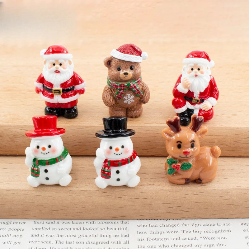 3pcs Christmas Resin Decor Indoor Holiday Centerpiece Multi-Functional Ornament