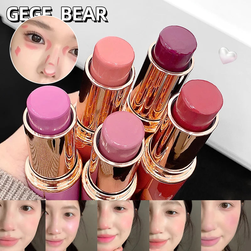 Multi-Use Lip & Cheek Tint Stick - Hydrating Glow, Natural Low Saturation Shades