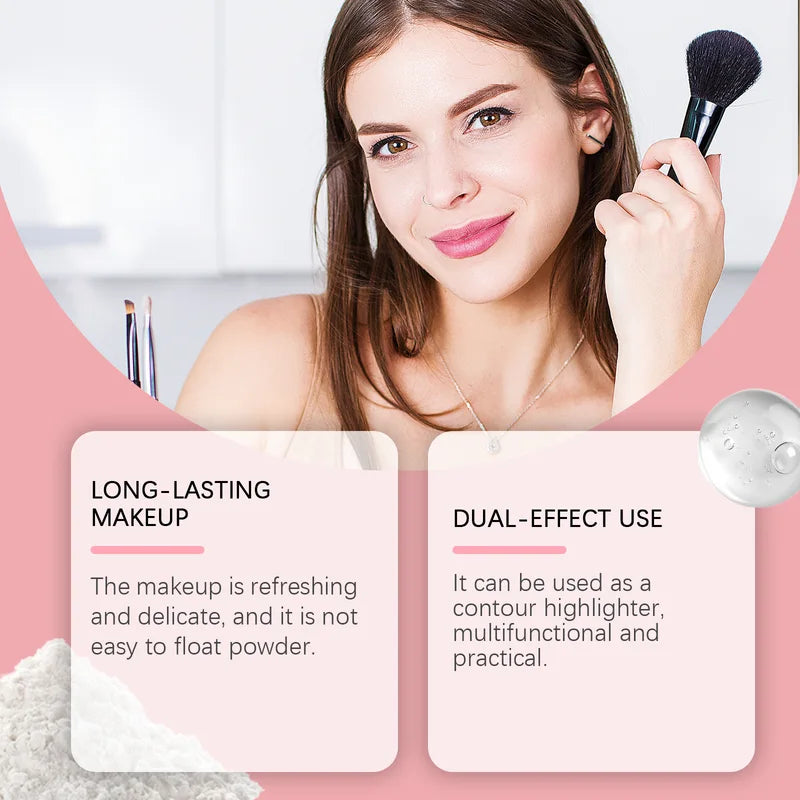 Matte Powder Foundation with Long-Lasting Oil Control & Brightening Finish