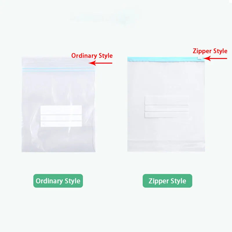 Reusable Food Storage Bags with Zipper Seal - Stand Up Plastic Freezer Pouches