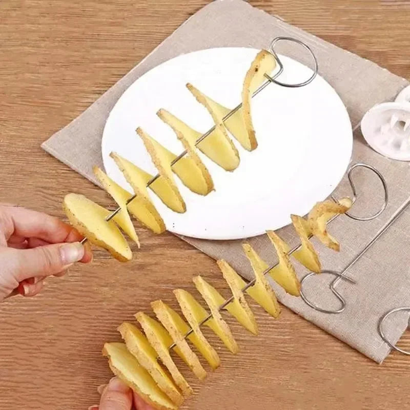 Potato Spiral Cutter Kitchen Tool for Vegetable Slicing and Making Twisted Potatoes