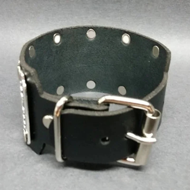 Halloween Punk Gothic PU Leather Bracelet Party Costume Accessory