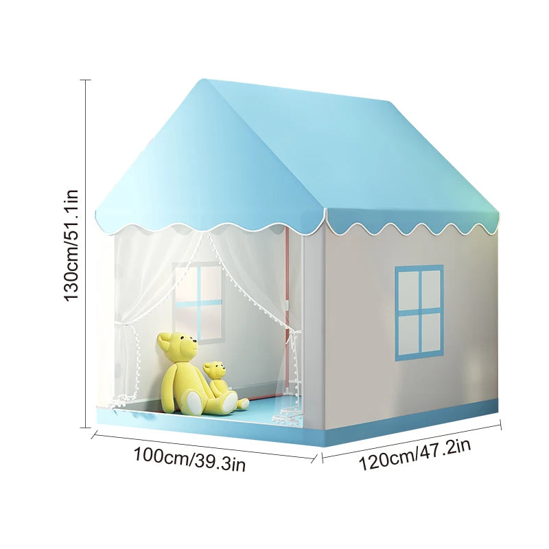 Children's Fairy Tale Castle Tent for Kids, Portable Pretend Play House, Holiday Gift