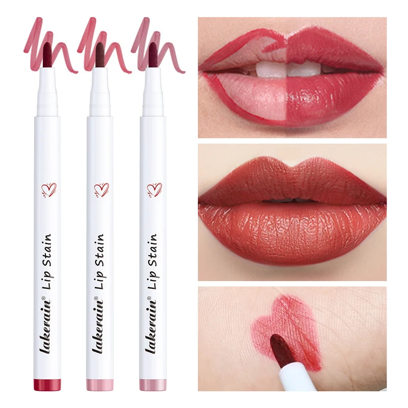 Long Lasting Waterproof Lip Stain - Transferproof Liquid Lip Color with Precise Applicator