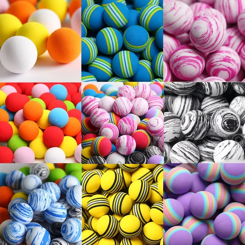 Golf Sponge Soft Rainbow Balls 10pcs Set - Swing Training Foam Balls