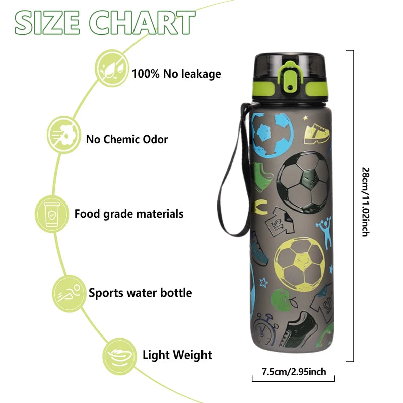 Sports Water Bottle 750/1000ml Leakproof Portable Hydration Jug for Outdoor & Gym